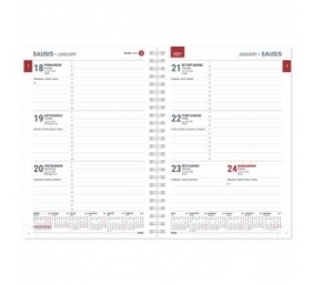 Vidaus blokas kalendoriui BUROODISAIN MANAGER Week 2020, A5