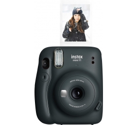 Fujifilm Instax Mini 11 Camera + Instax Mini Glossy (10pl) Focus 0.3 m - ∞, Charcoal Gray