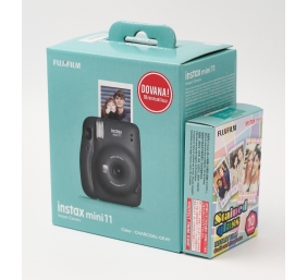Fujifilm Instax Mini 11 Camera + Instax Mini Glossy (10pl) Focus 0.3 m - ∞, Charcoal Gray