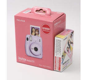 Fujifilm Instax Mini 11 Camera + Instax Mini Glossy (10pl) Focus 0.3 m - ∞, Lilac Purple