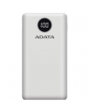 ADATA P20000QCD Power Bank, White, Rechargeable Li-ion 20000 mAh