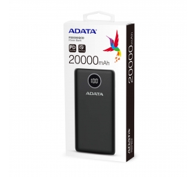 ADATA P20000QCD Power Bank, White, Rechargeable Li-ion 20000 mAh