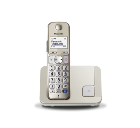 Panasonic | Cordless | KX-TGE210FXN | Built-in display | Caller ID | Champagne | Conference call | Phonebook capacity 150 entries | Speakerphone