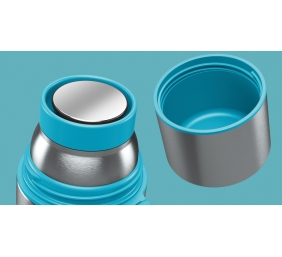 Boddels HEET Vacuum flask with cup Turquoise blue, Capacity 0.35 L, Diameter 7.2 cm, Bisphenol A (BPA) free