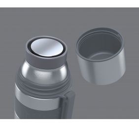 Boddels HEET Vacuum flask with cup  Light grey, Capacity 0.35 L, Diameter 7.2 cm, Bisphenol A (BPA) free