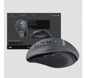 Logitech Marathon M705 Belaidė pelė, RF Wireless, 1000 DPI, Juoda/Pilka